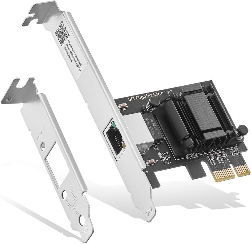 Binardat 5G PCIe Network Adapter, RTL8126 5G/2.5G/1G/100Mbps Ethernet Card RJ45 LAN Controller with Low Profile, Support PXE for Windows 11/10, Linux - Image 1